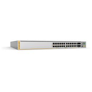 L3 Stackable Switch - 24x 10/100/1000-TPoE+ - 4x SFP+ Ports and dual fixed PSU- EU Power Cord