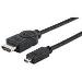 High Speed HDMI Cable With Ethernet Channel HDMI Male To Micro Male Shielded Black 2m