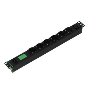 Easy Rack PDU, Basic, Horizontal, 1 Phase, 2.3kW, 230V, 10A, 6 x SCHUKO and 1 x C13 Outlets, IEC60320 C14 Input
