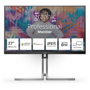 Monitor - 27in QHD IPS QD Calman Ready 96W USB C HDMI DVI HA