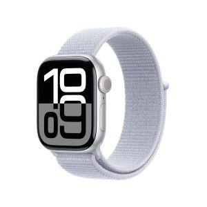 Apple Watch Series 10 Gps 42mm Silver Aluminium Case With Blue Cloud Sport Loop