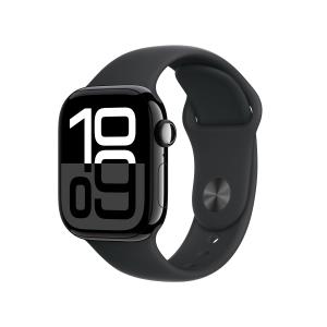 Apple Watch Series 10 Gps 42mm Jet Black Aluminium Case With Black Sport Band - S/m