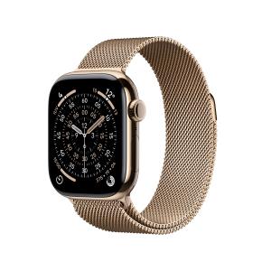 Watch Series 11 Gps + Cellular 42mm Gold Titanium Case With Gold Milanese Loop