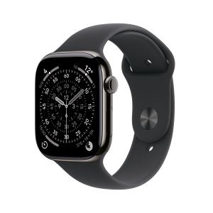 Watch Series 11 Gps + Cellular 46mm Slate Titanium Case With Black Sport Band - M/l