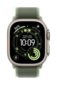 49mm Green/neon Trail loop - m/l - Natural Titanium Finish