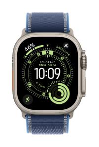 49mm Blue/bright Blue Trail loop - s/m - Natural Titanium Finish