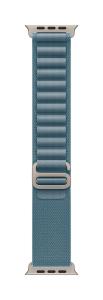 49mm Light Blue Alpine loop - medium - Natural Titanium Finish