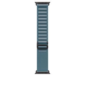 49mm Light Blue Alpine loop - medium - Black Titanium Finish