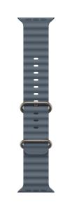 49mm Anchor blue Ocean band - Natural Titanium Finish