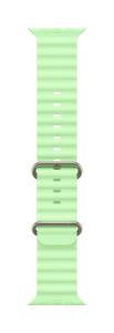 49mm Neon Green Ocean band - Natural Titanium Finish