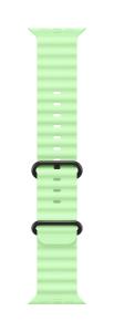 49mm Neon Green Ocean band - Black Titanium Finish