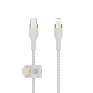 Charging Cable - Boostcharge Pro Flex - USB-c To Ltg Braided Silicon - 1m - White