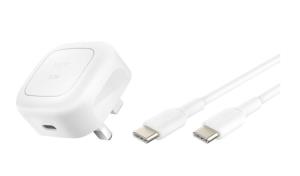 Wall Charger - Boostcharge - USB-c 20w Pps + USB-c Cable - White