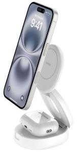 Boostcharge Qi2 15w Z-fold 2in1 Charging Stand White