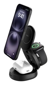 Boostcharge Qi2 15w Z-fold 3in1 Charging Stand Black