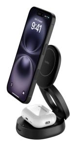 Boostcharge Qi2 15w Z-fold 2in1 Charging Stand Black