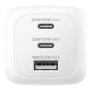 Wall Charger - Boostcharge - 2 X USB-c 1 USB-a 100w - White