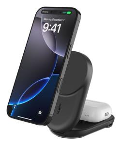 Magnetic Wireless Charger - Ultracharge - 2-in-1 With Qi2 25w - USB -c - Black