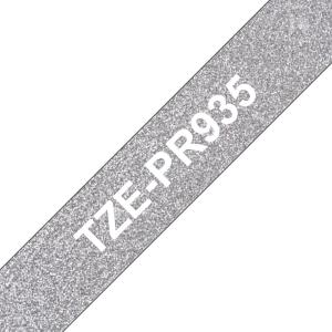 Tape Tze-pr935 12mm Ribbon Silver-white