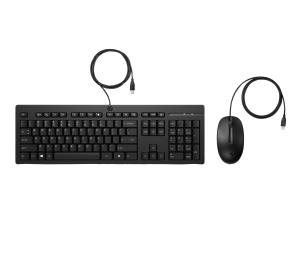Wired Keyboard and Mouse Combo 225 - Black - Qwertzu German