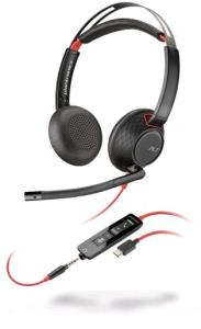 Headset Blackwire 5220 - Stereo - USB-c / 3.5mm - USB-C/A Adapter - Bulk (BUNDLE OF 10 UNITS)