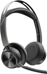 Headset Voyager Focus 2 Microsoft - Stereo - Bluetooth/USB-C - USB-C/A Adapter + Charging Stand (BUNDLE OF 10 UNITS)