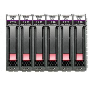 HPE MSA 7.2TB SAS 12G Enterprise 10K SFF (2.5in) M2 3 Years Wty 6-pack HDD Bundle