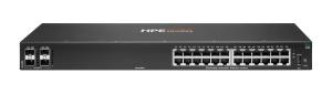 Aruba 6100 24G 4SFP+ Switch, 24x ports 10/100/1000BASE-T ports 4x 1G/10G SFP ports