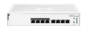 Aruba Instant On 1830 8G 4p Class4 PoE 65W Switch, 8 RJ-45 10/100/1000 Class 4 PoE ports
