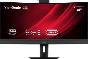 Curved Video Conferencing USB-c Monitor - Vg3457cv - 34in - 3440x1440 (wqhd) - Docking Pop-up Webcam Speakers