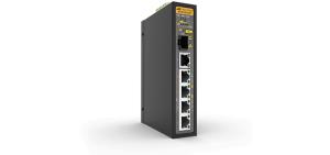 Industrial unmanaged PoE+ switch 4 x 10/100/1000T PoE+ ports 1 x 10/100/1000T ports and 1 x 100/1000