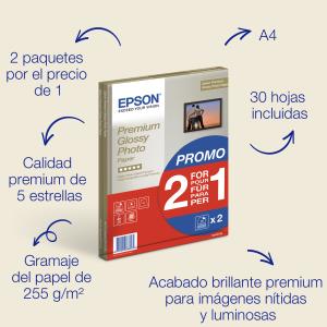 Premium Glossy Photo Paper A4 2x15-sheet (c13s042169)