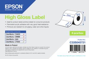 High Gloss Die-cut 76mmx127mm 960 Lbls