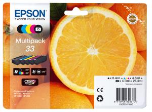 Ink Cartridge - 33 Oranges - 24.4ml Black/ Yellow / Cyan / Magenta / Photo Black