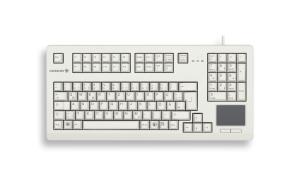 Corded Compact G80-11900 - Keyboard with Touchpad - USB - Light Grey - Qwertzu German