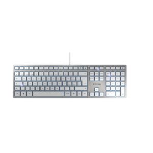 Corded KC 6000 SLIM Keyboard - USB - Sliver White - Qwertzu Swiss