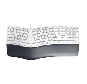 KC 4500 ERGO Keyboard - Corded USB - Grey - Qwertzu German