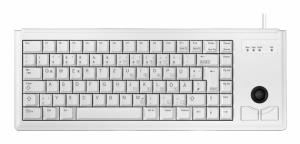 Corded G84-4400 Compact Desktop Ultraflat - Keyboard with Trackball - USB - Light Grey - Qwerty US