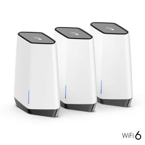 SXK80B3 Orbi Pro Wi-Fi 6 Tri-Band Wi-Fi System AX6000 - 3 Pack (1 Router + 2 Satellites)