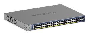 Managed Smart Switch PoE+ GS752TXPv3 48-Port GbE with Optional Remote/ Cloud Management & 4 SFP+ Port (380W PoE Budget)
