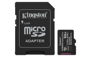 Micro Sdxc Card - Canvas Select Plus - 64GB - Uhs-i U1/u3 Video Class 10/30 A1 With Adapter