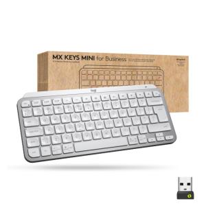 MX Keys Mini For Business - Wireless Keyboard - Pale Gray - Qwerty US/Int'l