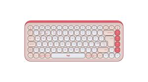 Wireless Keyboard - Pop Icon Keys - Rose & Off White English Qwerty Uk