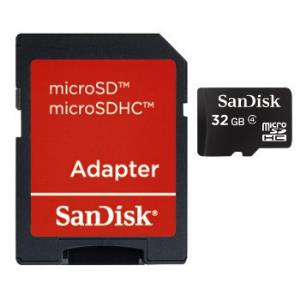 SanDisk Micro Sdhc Card 32GB + Adapter Mobile