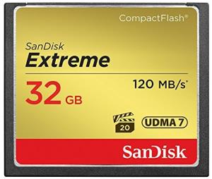 SanDisk Extreme Compact Flash 120mb/s 32GB