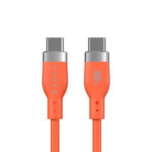 Hyperjuice Flex USB-c Silicone Charging Cable - Orange