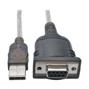 USB-A TO NULL MODEM SER CABLE FTDI ADAPTER W COM RETENTION M/F