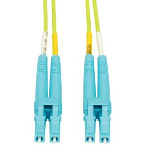 LC TO LC MULTIMODE DUPLEX FIBER PATCH CBL OM5 LIME GREEN 2M