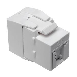 KEYSTONE JACK CAT6A/CAT6/CAT5E RJ45 SHUTTERED DUST CAP WHITE
