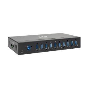 10-PORT INDUSTRIAL-GRADE USB3.0 HUB 20 KV ESD IMMUNITY MOUNTABLE